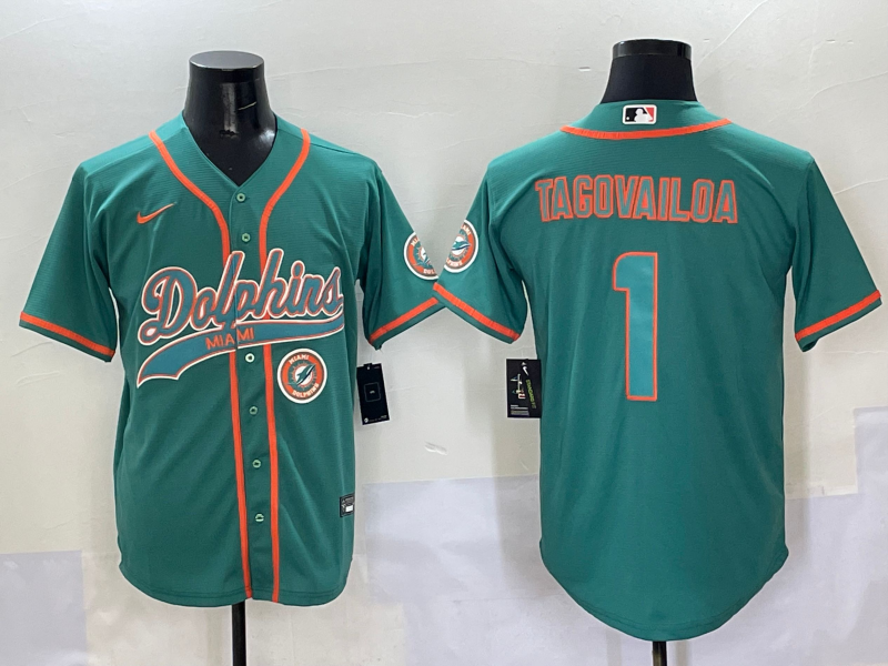 Men 2025 NFL Nike Miami Dolphins #1 Tagovailoa green jerseys style 6
